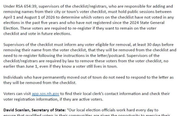 Voter Verification Notice  